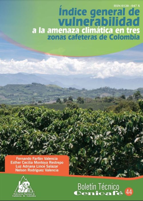 <p>Índice general de vulnerabilidad a la amenaza climática en tres zonas cafeteras de Colombia (bot44)</p>