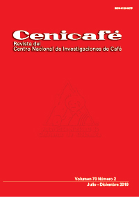<p>Portada Revista Cenicafé 70 No. 2 de 2019</p> <p>Portada Revista Cenicafé 70 No. 2 de 2019</p>
