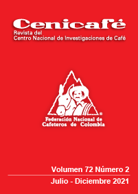 <p>Portada Revista Cenicafé 72 No. 2 de 2021</p> <p>Portada Revista Cenicafé 72 No. 2 de 2021</p>