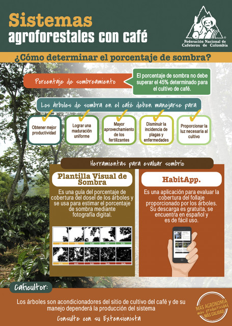 <p>Sistemas agroforestales con café. ¿Cómo determinar el porcentaje de sombra?</p>