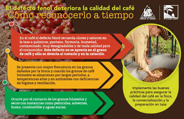 <p>El defecto fenol deteriora la calidad del café. Como reconocerlo a tiempo</p> <p>El defecto fenol deteriora la calidad del café. Como reconocerlo a tiempo</p>