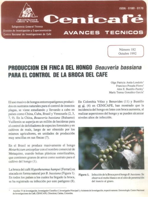 <p>(avt0182)Producción en finca del hongo /Beauveria bassiana/ para el control de la broca del cafeto. (avt0182)</p> <p>(avt0182)Producción en finca del hongo /Beauveria bassiana/ para el control de la broca del cafeto. (avt0182)</p>