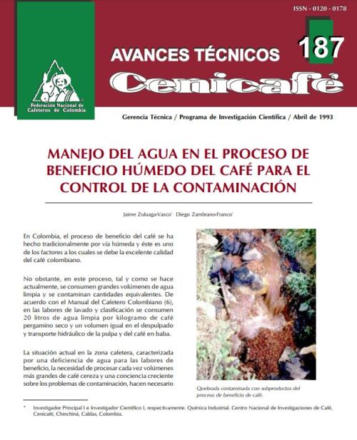 <p>(avt0187)Manejo del agua en el proceso de beneficio húmedo del café para el control de la contaminación. (avt0187)</p> <p>(avt0187)Manejo del agua en el proceso de beneficio húmedo del café para el control de la contaminación. (avt0187)</p>