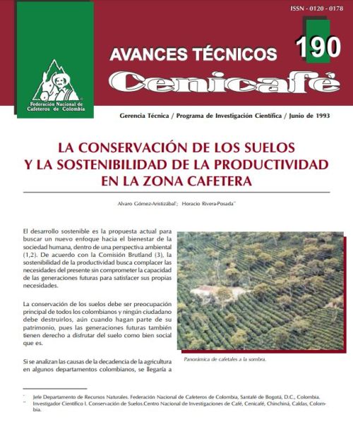 <p>(avt0190)La conservación de los suelos y la sostenibilidad de la productividad en la zona cafetera. (avt0190)</p> <p>(avt0190)La conservación de los suelos y la sostenibilidad de la productividad en la zona cafetera. (avt0190)</p>