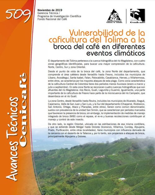 <p>(avt0509)Vulnerabilidad de la caficultura del Tolima a la broca del café en diferentes eventos climáticos (avt0509)</p>
