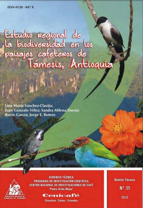 <p>(bot035)Estudio regional de la biodiversidad en los paisajes cafeteros de Támesis Antioquia.</p> <p>(bot035)Estudio regional de la biodiversidad en los paisajes cafeteros de Támesis Antioquia.</p>