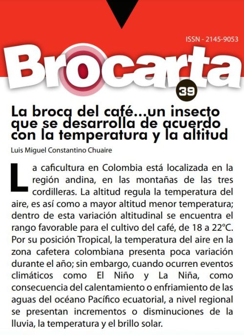 <p>Brocarta 039: La broca del café ... un insecto que se desarrolla de acuerdo con la temperatura y la</p>