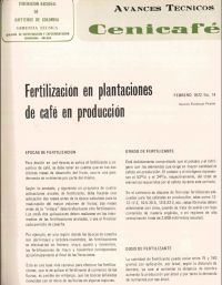 <p>(avt0014)Fertilización en plantaciones de café en producción. (avt0014)</p>