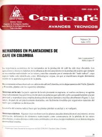 <p>(avt0020)Nematodos en plantaciones de café en Colombia. (avt0020)</p>