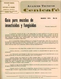 <p>(avt0032)Guía para mezclas de insecticidas y fungicidas. (avt0032)</p>