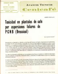 <p>(avt0057)Toxicidad en plántulas de café por aspersiones foliares de PCNB (Brassicol). (avt0057)</p>