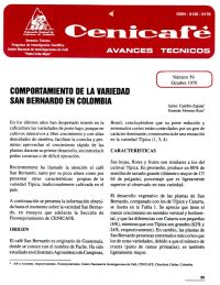 <p>(avt0059)Comportamiento de la variedad San Bernardo en Colombia. (avt0059)</p>