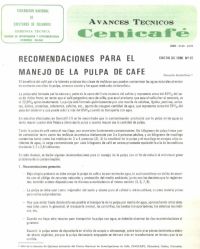 <p>(avt0097)Recomendaciones para el manejo de la pulpa de café. (avt0097)</p>