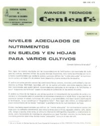 <p>(avt0130)Niveles adecuados de nutrimentos en suelos y en hojas para varios cultivos. (avt0130)</p> <p>(avt0130)Niveles adecuados de nutrimentos en suelos y en hojas para varios cultivos. (avt0130)</p>