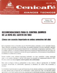 <p>(avt0183)Recomendaciones para el control químico de la roya del cafeto en 1993. (Zonas con cosecha importante en ambos semestre del año). (avt0183)</p> <p>(avt0183)Recomendaciones para el control químico de la roya del cafeto en 1993. (Zonas con cosecha importante en ambos semestre del año). (avt0183)</p>