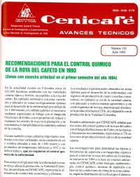 <p>(avt0191)Recomendaciones para el control químico de la roya del cafeto en 1993. (Zonas con cosecha principal en el primer semestre del año 1994). (avt0191)</p> <p>(avt0191)Recomendaciones para el control químico de la roya del cafeto en 1993. (Zonas con cosecha principal en el primer semestre del año 1994). (avt0191)</p>