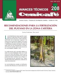 <p>(avt0208)Recomendaciones para la fertilización del plátano en la zona cafetera. (avt0208)</p> <p>(avt0208)Recomendaciones para la fertilización del plátano en la zona cafetera. (avt0208)</p>