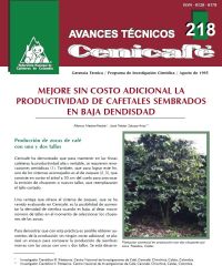<p>(avt0218)Mejore sin costo adicional, la productividad de cafetales sembrados en baja densidad. Producción de zocas de café con uno y dos tallos. (avt0218)</p> <p>(avt0218)Mejore sin costo adicional, la productividad de cafetales sembrados en baja densidad. Producción de zocas de café con uno y dos tallos. (avt0218)</p>