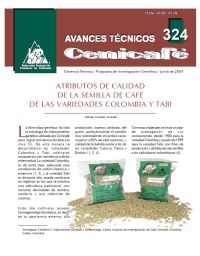 <p>(avt0324)Atributos de calidad de la semilla de café de las variedades Colombia y Tabi. (avt0324)</p> <p>(avt0324)Atributos de calidad de la semilla de café de las variedades Colombia y Tabi. (avt0324)</p>