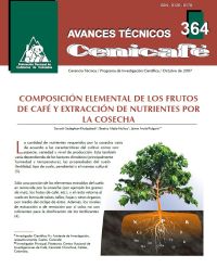 <p>(avt0364)Composición elemental de los frutos de café y extracción de nutrientes por la cosecha. (avt0364)</p> <p>(avt0364)Composición elemental de los frutos de café y extracción de nutrientes por la cosecha. (avt0364)</p>