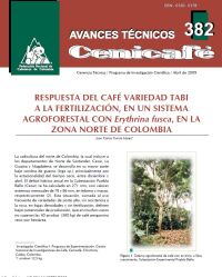 <p>(avt0382)Respuesta del café variedad Tabi a la fertilización, en un sistema agroforestal con /Erythrina fusca/, en la zona norte de Colombia. (avt0382)</p> <p>(avt0382)Respuesta del café variedad Tabi a la fertilización, en un sistema agroforestal con /Erythrina fusca/, en la zona norte de Colombia. (avt0382)</p>
