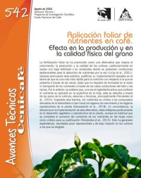 <p>(avt0542)Aplicación foliar de nutrientes en café. Efecto en la producción y en la calidad física del grano (avt0542)</p>