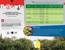 <p>Brocarta 049: Insecticidas químicos recomendados para el control de la broca del café.</p>